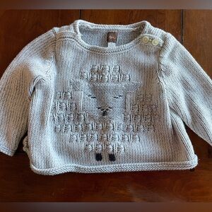 Tea Collection. Adorable sheep knit sweater.